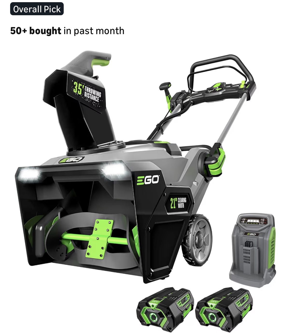 EGO POWER+ 21-inch Electric Snow Blower with Batteries